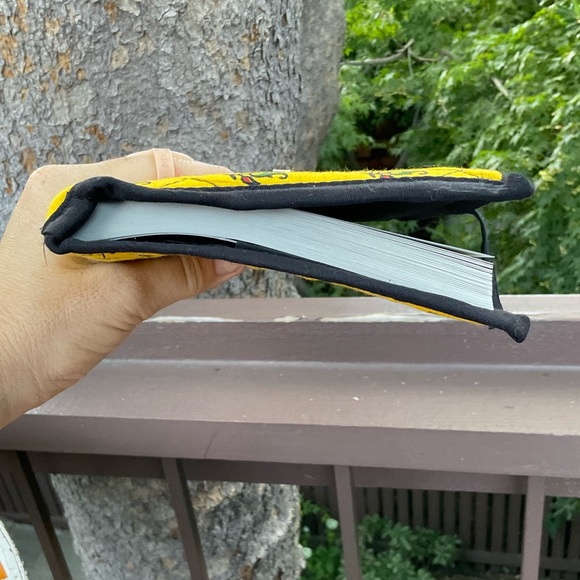 Women working together NEW journal handmade yellow quilted tribal book cover - Picture 5 of 13